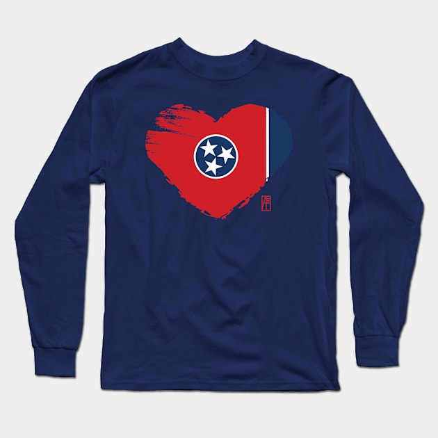 U.S. State - I Love Tennessee - Tennessee Flag Long Sleeve T-Shirt by ArtProjectShop